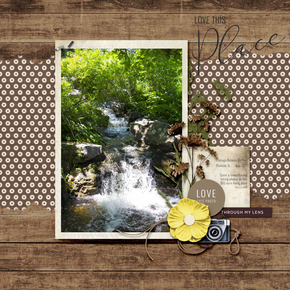 Page & Photo by Ravelle Scherer Tutorial: Brushed-on Anchor by Carla Shute Kits: Antebellum Press-Naturally Curious; Jumpstart Designs-Oct 2020 Mini Kit Challenge; Kim B Designs-Capture the Journey; Carol W Designs-My Wish Mini; Smileypixel-Ephemera Vintage Paper Pack; SScraps-A Lovely Day Mini Fonts: Alberobello Script & Agency FB