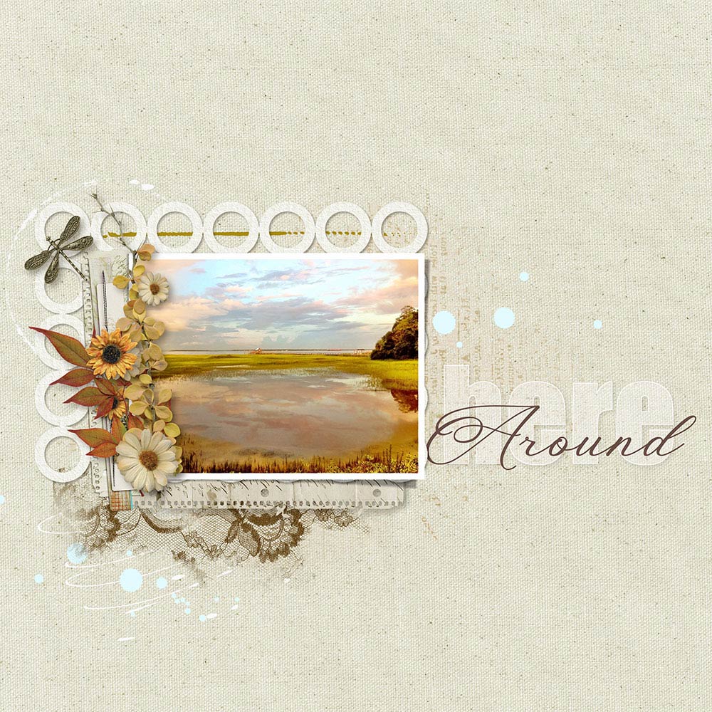 Page: Anke Turco Photo: Unknown neighbor Tutorial: Circle Anchor using the Magic Wand Tool by Gina Harper Kit: Autumn Breeze by Vicki Robinson Fonts: Blossom Heart, Impact