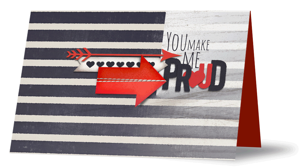 Card: You Make Me Proud by Jen White Tutorial: Angle Gradient Background Design by Jen White Kit: Crazy Little Thing Called Love by Simple Pleasure Designs Font: Amatic SC