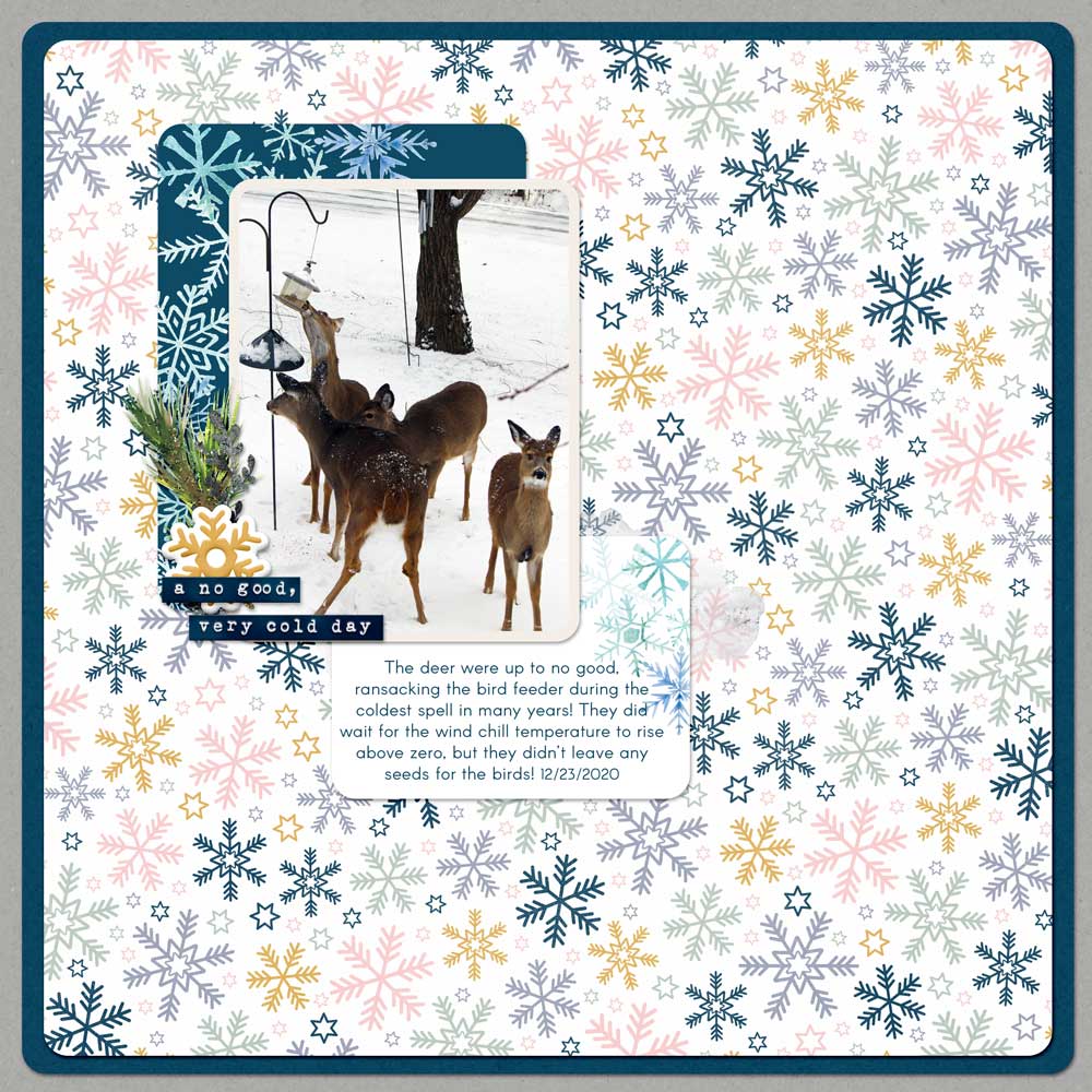 Page & Photos: Carla ShuteTutorial: Rounded-Corner Clipping Mask by Carla Shute Kit: Storyteller December 2021 by Just Jaimee Font: Arcon 