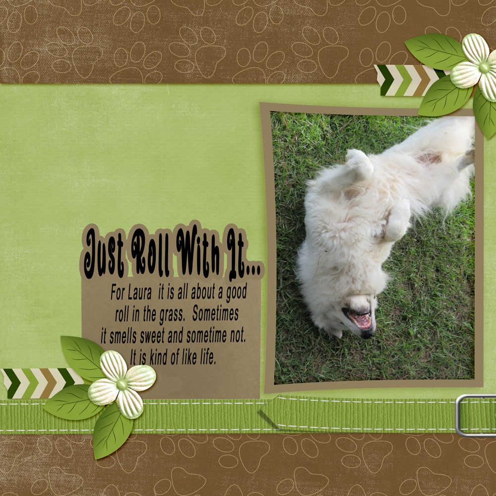 Page & Photos: Lisa TaylorTutorial: Warped Frame by Carla Shute Kits: A Dogs Life by Lindsay Jane Designs, Awaken Mini Kit by Andrea Gold Fonts: Sweet Rasty-R, Arial-R