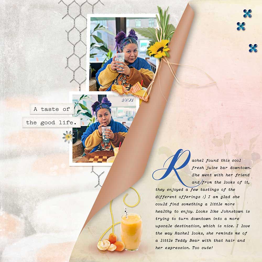 Page: Anke TurcoPhotos: Family Friend Tutorial: Drop Capital Letter Journaling by Carla Shute Kits: Cracked Egg Kit by Karen Schulz, Curled paper by Syndee Rogers Fonts: Loving Hearty, Oceanside Typewriter 