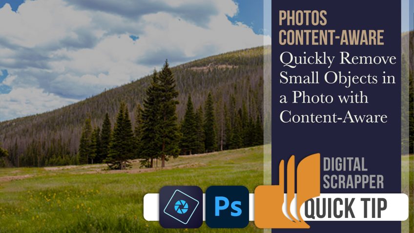 Quickly Remove Small Objects in a Photo with Content-Aware