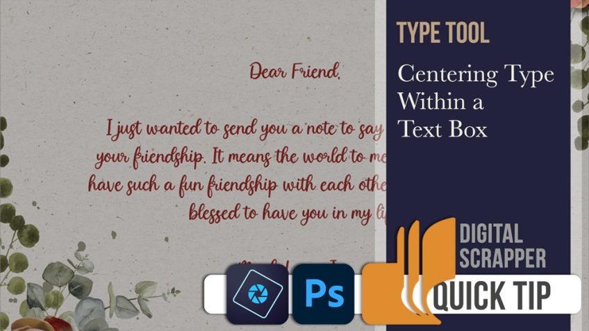 Centering Type Within a Text Box by Jenifer